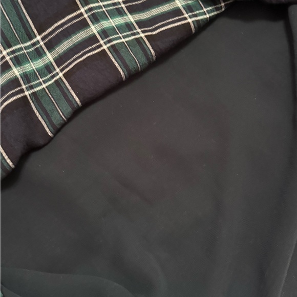 LOFT Plaid Cap Sleeve Flounce Dress Green/Navy Size 12 - Picture 8 of 9